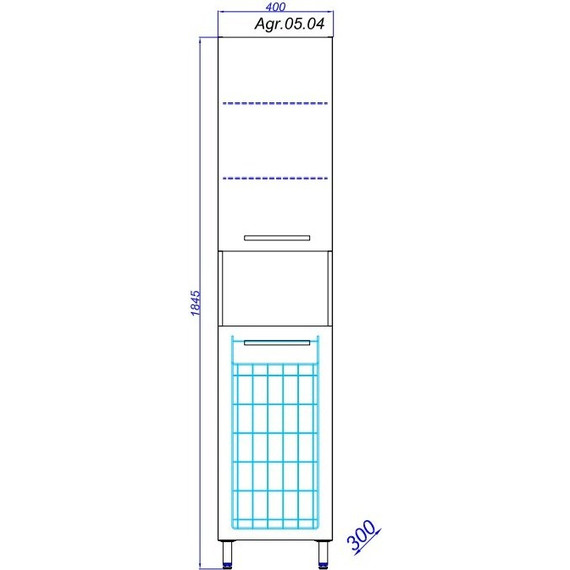 Пенал напольный Aqwella Аллегро 40 см Agr.05.04 - 4 Пенал напольный Aqwella Аллегро 40 см Agr.05.04 фото 4