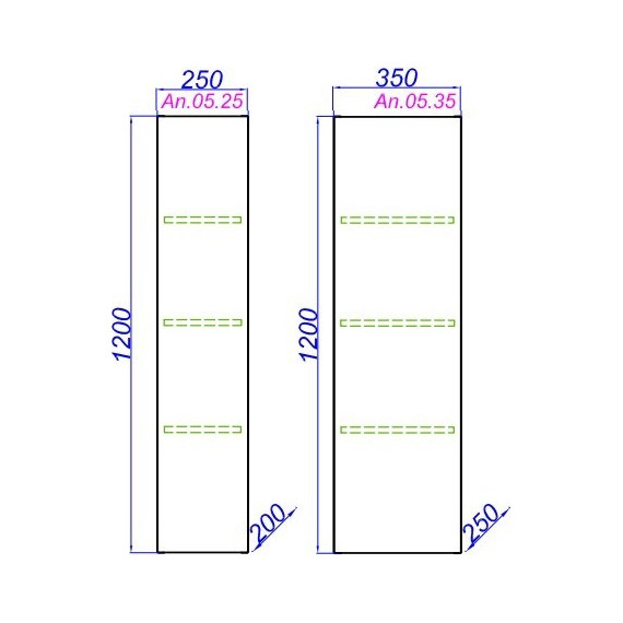 Пенал подвесной Aqwella Анкона 25 см An.05.25/W - 4 Пенал подвесной Aqwella Анкона 25 см An.05.25/W фото 4
