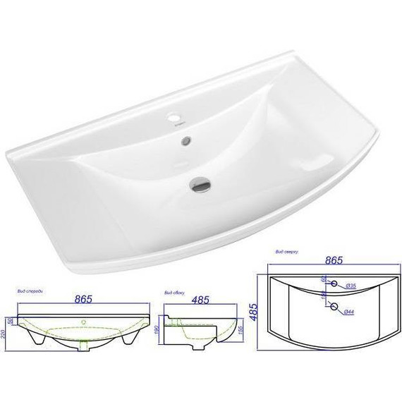 Тумба напольная с раковиной Aqwella Франческа 85 см FR0108 фото 8
