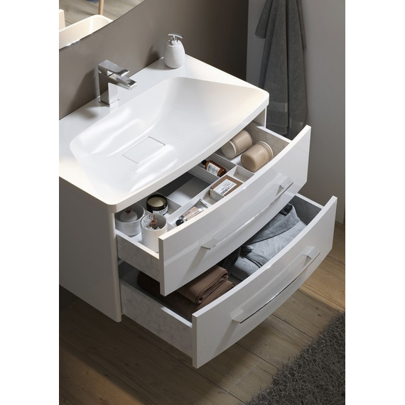 Тумба подвесная с раковиной Aqwella Neringa 80 см NER0108 фото 8