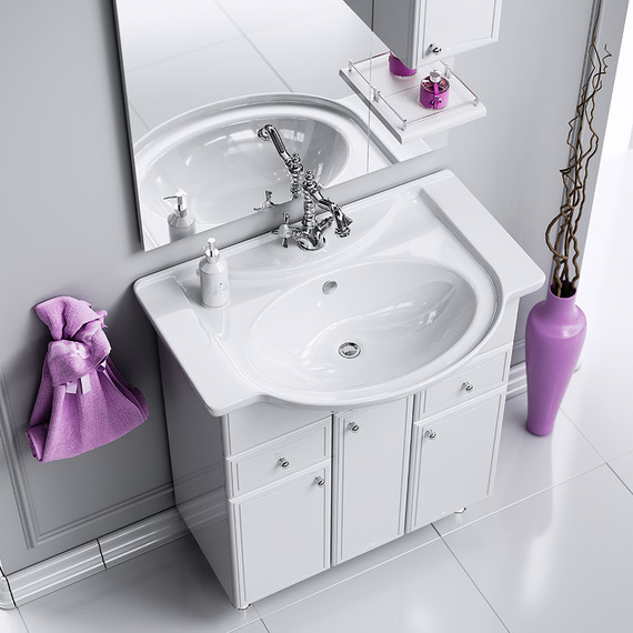 Тумба напольная с раковиной Aqwella Барселона 75 см BA0107K, б/к фото 5