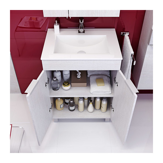 Тумба напольная с раковиной Aqwella Бриг 60 см Br.01.06/2/W фото 3