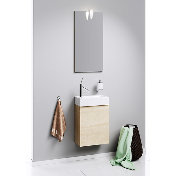 Зеркало Aqwella Леон-МР 40 см Ln-MP.02.04/DS, дуб сонома фото 3