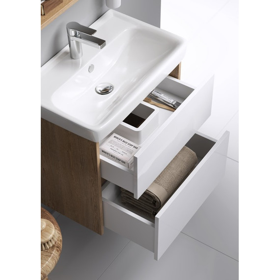 Тумба подвесная с раковиной Aqwella Сити 50 см CI0105DB, дуб балтийский, Цвет фасада: дуб балтийский - 4 Тумба подвесная с раковиной Aqwella Сити 50 см CI0105DB, дуб балтийский, Цвет фасада: дуб балтийский фото 4