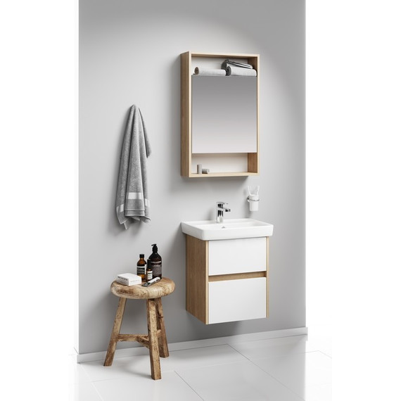 Тумба подвесная с раковиной Aqwella Сити 50 см CI0105DB, дуб балтийский, Цвет фасада: дуб балтийский - 5 Тумба подвесная с раковиной Aqwella Сити 50 см CI0105DB, дуб балтийский, Цвет фасада: дуб балтийский фото 5