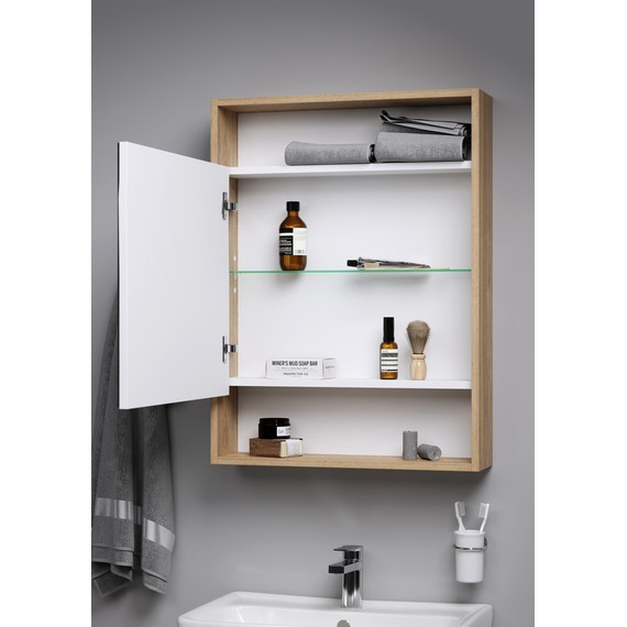 Зеркало-шкаф Aqwella Сити 50 см SIT0405DB, дуб балтийский - 3 Зеркало-шкаф Aqwella Сити 50 см SIT0405DB, дуб балтийский фото 3