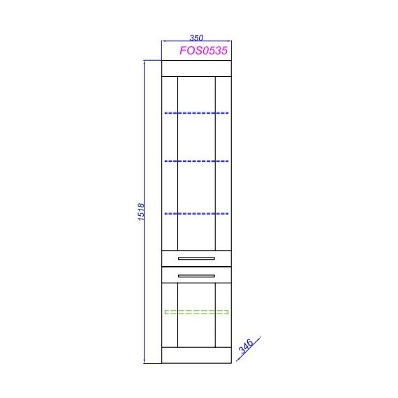 Пенал подвесной Aqwella Фостер 35 см FOS0535DS, дуб сонома - 5 Пенал подвесной Aqwella Фостер 35 см FOS0535DS, дуб сонома фото 5