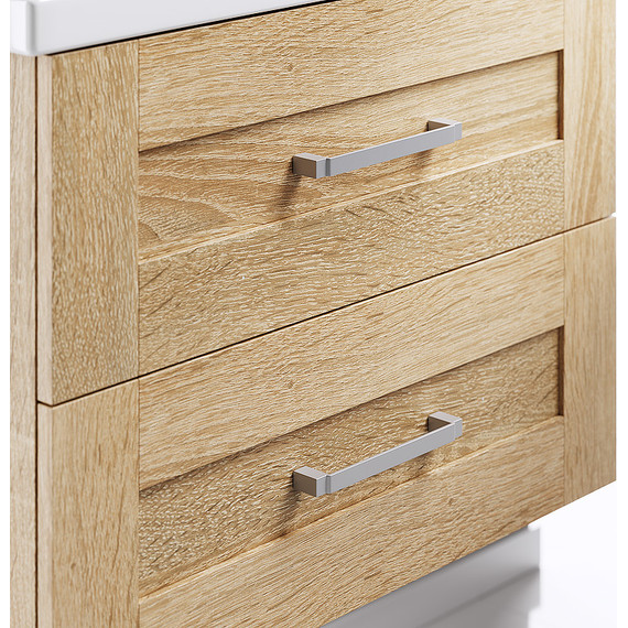 Тумба подвесная с раковиной Aqwella Фостер 80 см FOS01082DS, дуб сонома фото 6