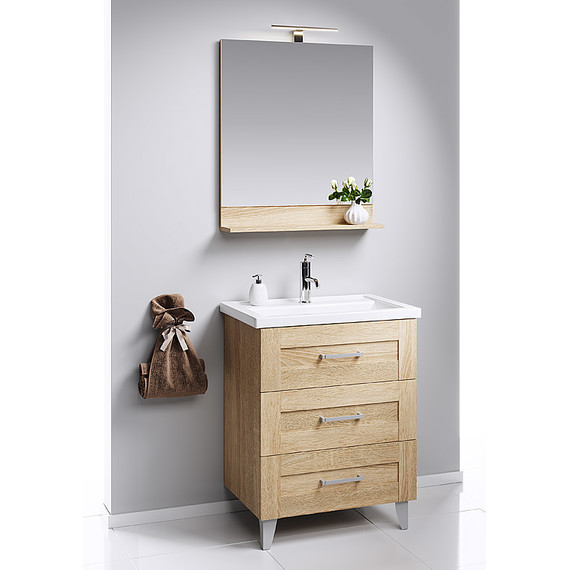 Тумба напольная с раковиной Aqwella Фостер 80 см FOS01083DS, дуб сонома - 4 Тумба напольная с раковиной Aqwella Фостер 80 см FOS01083DS, дуб сонома фото 4