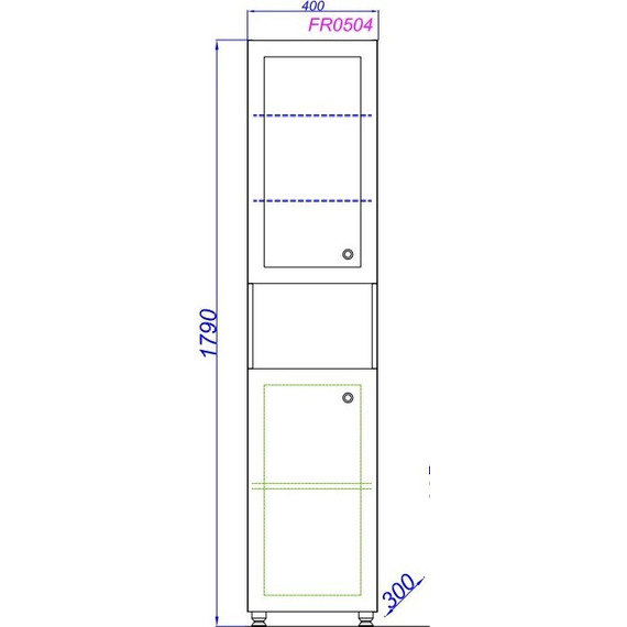 Пенал напольный Aqwella Франческа 40 см FR0504, универсальный фото 5