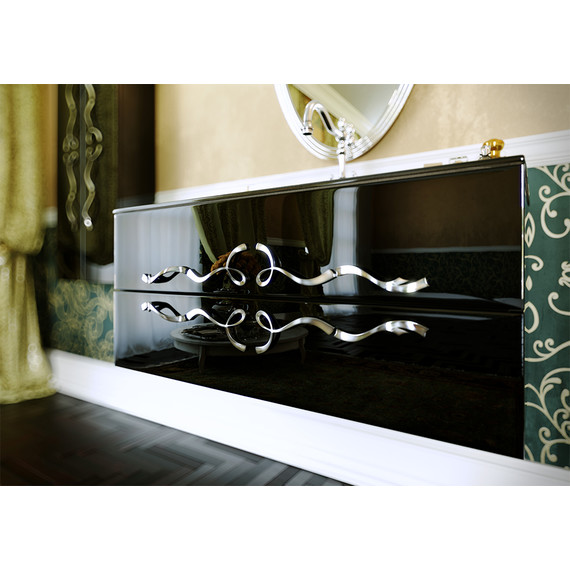 Тумба подвесная с раковиной Aqwella Clarberg Due amanti 100 см Due.01.10/BLK/CR, черный/серебро - 2 Тумба подвесная с раковиной Aqwella Clarberg Due amanti 100 см Due.01.10/BLK/CR, черный/серебро фото 2