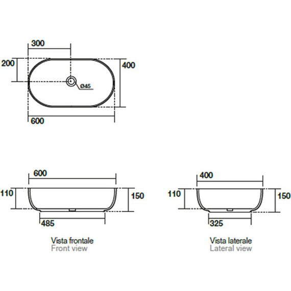 Раковина-чаша Kerasan Nolita 60 см 534375*0, бургундский - 3 Раковина-чаша Kerasan Nolita 60 см 534375*0, бургундский фото 3