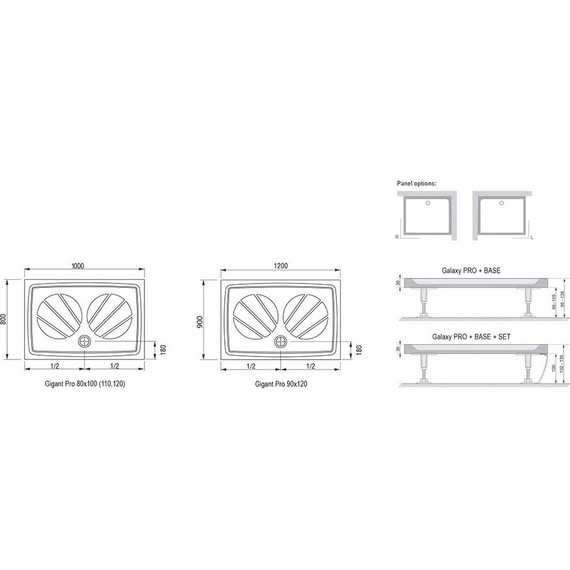 Поддон Ravak Galaxy Gigant Pro 120х90 см XA03G701010 - 4 Поддон Ravak Galaxy Gigant Pro 120х90 см XA03G701010 фото 4
