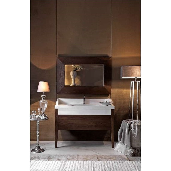 Зеркало Kerasan Bentley 120 см 918147 Frassino scuro, темный ясень - 3 Зеркало Kerasan Bentley 120 см 918147 Frassino scuro, темный ясень фото 3