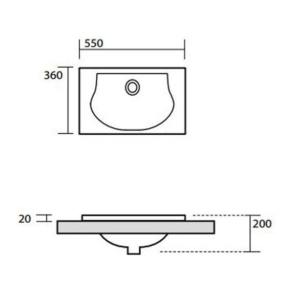 Раковина врезная на столешницу Kerasan Bentley 55 см 394001*0 фото 3