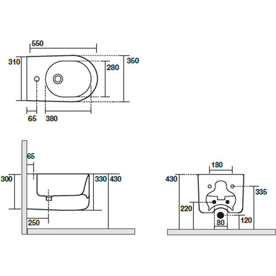 Биде подвесное Kerasan Nolita 532531*1, черный фото 7