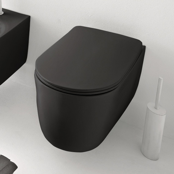 Унитаз подвесной безободковый Kerasan Nolita 531431, черный фото 4