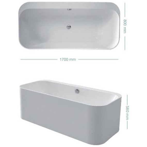 Ванна отдельностоящая Kerasan Tribeca 170х80 см 743001 фото 7