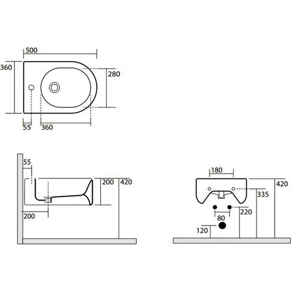 Биде подвесное Kerasan Flo 312501*1 фото 10