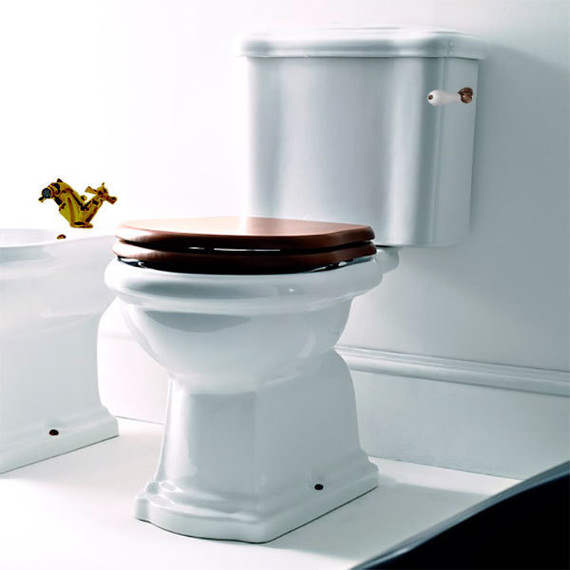 Унитаз-компакт слив горизонтальный Kerasan Retro (101301+107101+756990+760390cr) фото 6