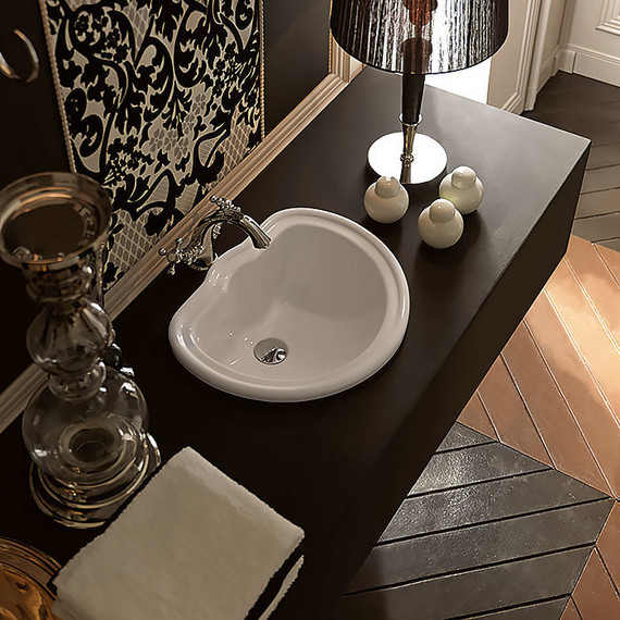 Раковина врезная на столешницу Kerasan Retro 50 см 103101bi*0 - 2 Раковина врезная на столешницу Kerasan Retro 50 см 103101bi*0 фото 2