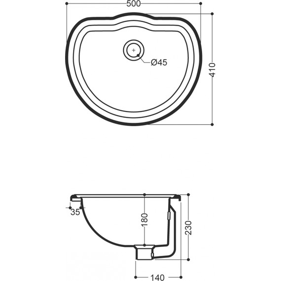 Раковина врезная на столешницу Kerasan Retro 50 см 103101bi*0 - 4 Раковина врезная на столешницу Kerasan Retro 50 см 103101bi*0 фото 4
