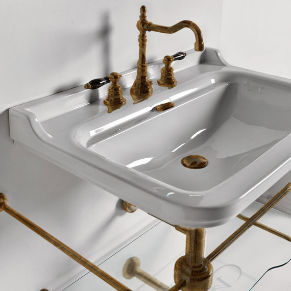 Раковина с консолью Kerasan Waldorf 80 см 4141K1bi/cr*1 фото 6