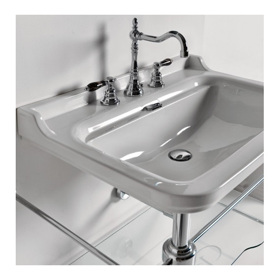 Раковина с консолью Kerasan Waldorf 80 см 4141K1bi/cr*1 фото 2