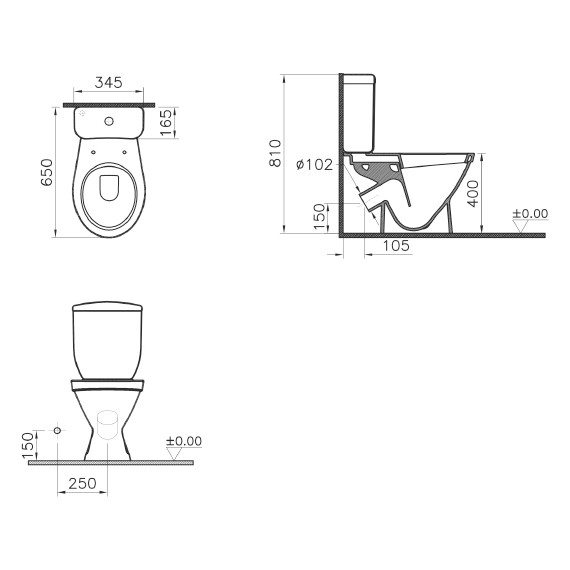 Унитаз-компакт Vitra Norm Blanc 9837B099-7201 с крышкой термопласт с микролифтом фото 5