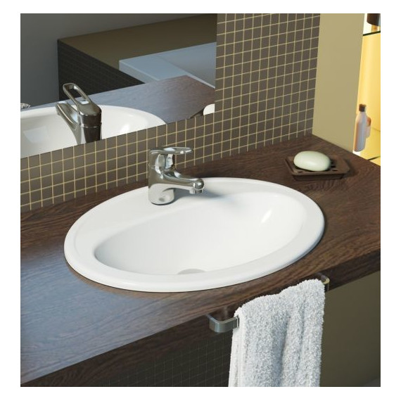 Раковина врезная на столешницу Cersanit Calla 54 см S-UM-Cl/1-w - 3 Раковина врезная на столешницу Cersanit Calla 54 см S-UM-Cl/1-w фото 3