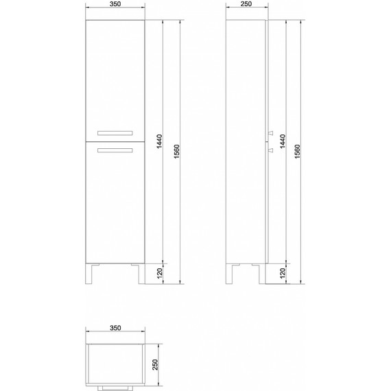 Пенал подвесной Cersanit Melar 35 см SL-MEL, белый - 8 Пенал подвесной Cersanit Melar 35 см SL-MEL, белый фото 8