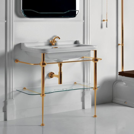 Раковина с консолью Kerasan Waldorf 100 см 4142K1bi/cr*1 фото 9