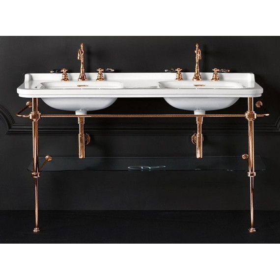 Раковина с консолью двойная Kerasan Waldorf 150 см 4143K1bi/cr*1 фото 5