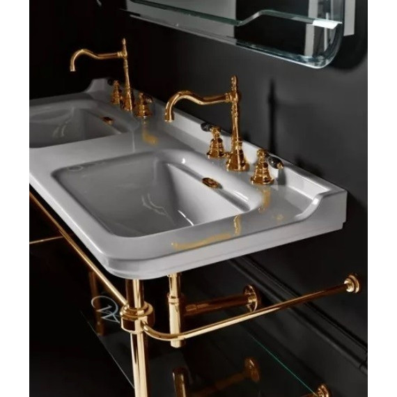 Раковина с консолью двойная Kerasan Waldorf 150 см 4143K1bi/cr*1 фото 6