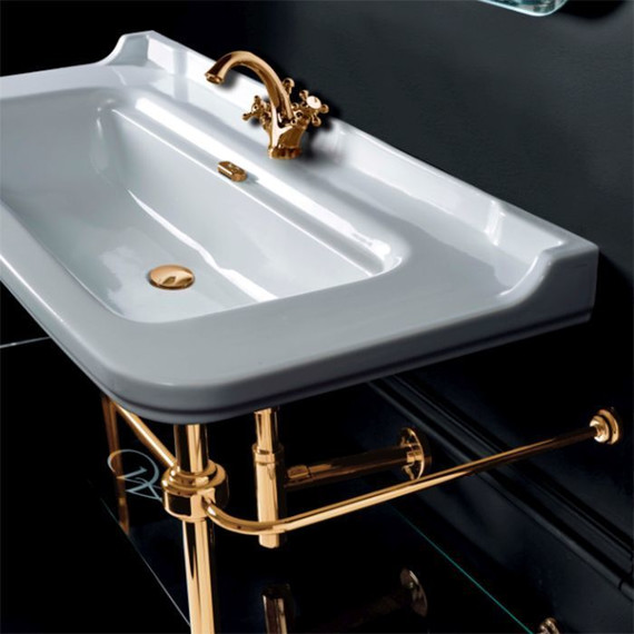 Раковина подвесная Kerasan Waldorf 120 см 4144K1bi/cr*1 - 4 Раковина подвесная Kerasan Waldorf 120 см 4144K1bi/cr*1 фото 4