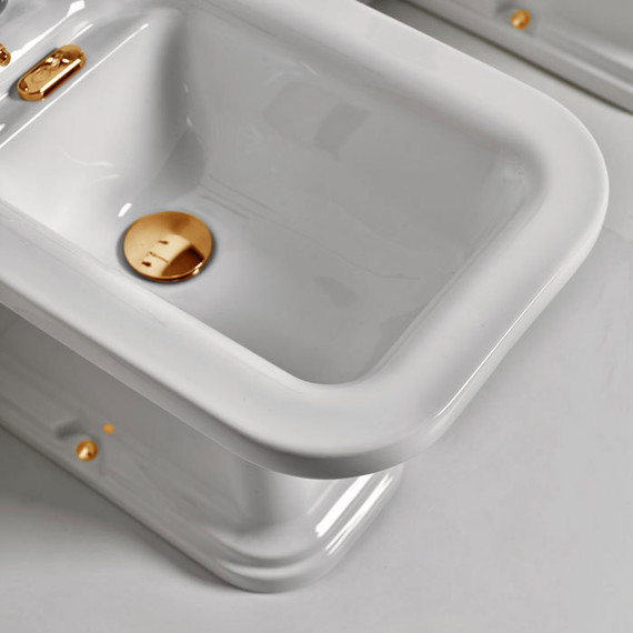 Биде напольное Kerasan Waldorf Prolungato 4120K1bi/cr*1 фото 5