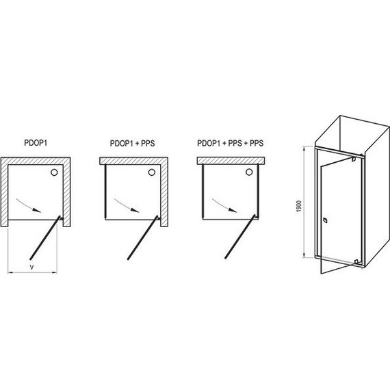 Душевая дверь Ravak Pivot PDOP1 90 см 03G70100Z1 белый/хром/прозрачное - 6 Душевая дверь Ravak Pivot PDOP1 90 см 03G70100Z1 белый/хром/прозрачное фото 6