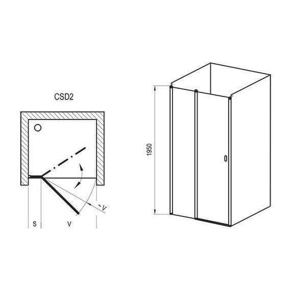 Душевая дверь Ravak Chrome CSD2 120 см 0QVGCC00Z1 алюминий/прозрачное - 4 Душевая дверь Ravak Chrome CSD2 120 см 0QVGCC00Z1 алюминий/прозрачное фото 4