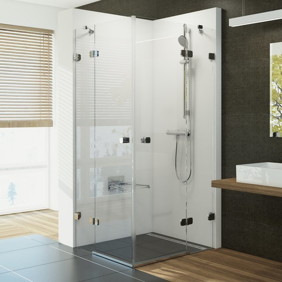 Душевое ограждение Ravak Brilliant BSRV4 90x90 см 1UV77A00Z1 хром/прозрачное фото 