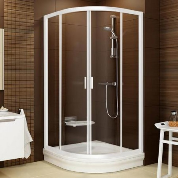 Душевое ограждение Ravak Blix BLCP4 90 см 3B270100Z1 белый/прозрачное фото 