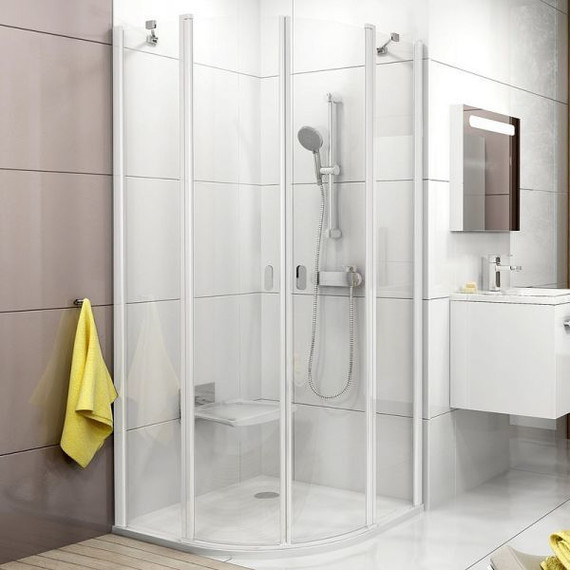 Душевое ограждение Ravak Chrome CSKK4 90x90 см 3Q170100Z1 белый/прозрачное фото 