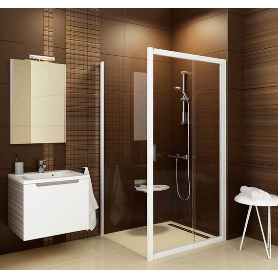 Душевое ограждение Ravak Blix BLDP2+BLPS 110х100 см, белый/прозрачное - 3 Душевое ограждение Ravak Blix BLDP2+BLPS 110х100 см, белый/прозрачное фото 3