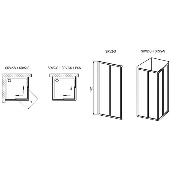 Душевое ограждение Ravak Supernova SRV2-S+SRV2-S 80x80 см 14V401O211 белый/pearl - 10 Душевое ограждение Ravak Supernova SRV2-S+SRV2-S 80x80 см 14V401O211 белый/pearl фото 10