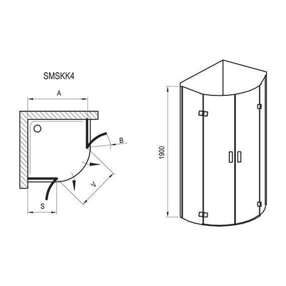 Душевое ограждение Ravak SmartLine SMSKK4 80 см 3S244A00Y1 хром/прозрачное - 8 Душевое ограждение Ravak SmartLine SMSKK4 80 см 3S244A00Y1 хром/прозрачное фото 8