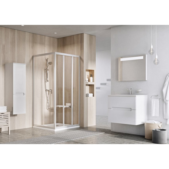 Душевое ограждение Ravak Supernova ASDP3+APSS 110х80 см, белый/pearl - 3 Душевое ограждение Ravak Supernova ASDP3+APSS 110х80 см, белый/pearl фото 3