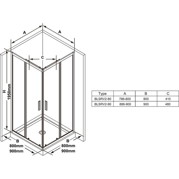 Душевое ограждение Ravak Blix Slim BLSRV2 90 см X1LM70C00Z1 алюминий/прозрачное - 4 Душевое ограждение Ravak Blix Slim BLSRV2 90 см X1LM70C00Z1 алюминий/прозрачное фото 4