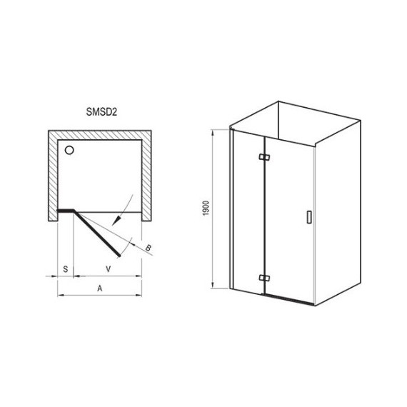 Душевая дверь Ravak SmartLine SMSD2 90 см 0SL7AA00Z1 L хром/прозрачное - 7 Душевая дверь Ravak SmartLine SMSD2 90 см 0SL7AA00Z1 L хром/прозрачное фото 7