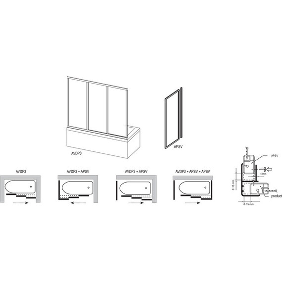 Торцевая шторка Ravak Supernova APSV 80 см 95040102ZG белый/матовое - 4 Торцевая шторка Ravak Supernova APSV 80 см 95040102ZG белый/матовое фото 4