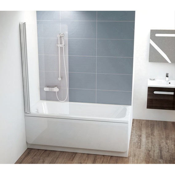 Шторка для ванны Ravak Chrome CVS1 80 см 7QL40100Z1 L белый/прозрачное фото 