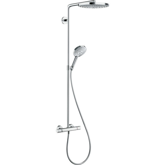 Душевая стойка с термостатом Hansgrohe Raindance Select S Showerpipe 240 2jet 27129400, белый/хром фото 
